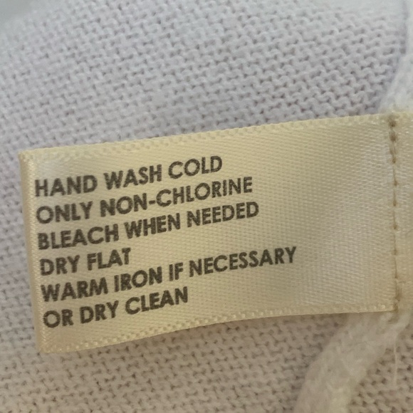 WHITE + WARREN Women’s Ivory Cotton Nylon Rayon Open Front Cardigan - Picture 5 of 6